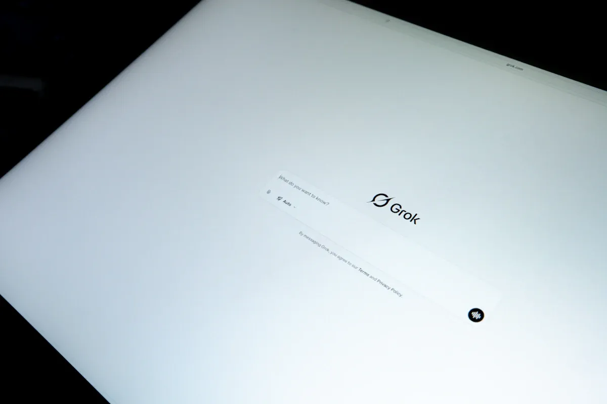 Yapay zeka arayüzü üzerinden dijital ekranla etkileşim kuran modern bir teknoloji teması.